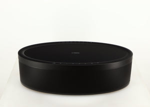 Top of a used Yamaha WX-051 Musicast Streaming Speaker in a black finish