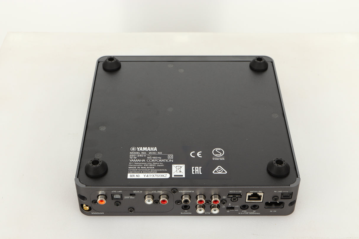 Bottom view of a used Yamaha WXC-50 Streaming Pre Amplifier in Silver finish