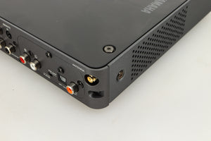 Rear right corner view of a used Yamaha WXC-50 Streaming Pre Amplifier in Silver finish