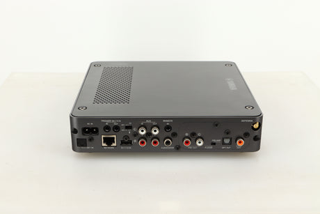 Rear view of a used Yamaha WXC-50 Streaming Pre Amplifier in Silver finish