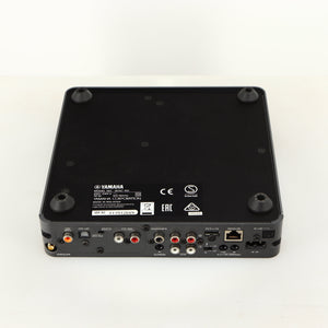 Bottom of a used Yamaha WXC-50 Streaming Pre Amplifier in a silver finish