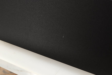 Close up of a used Yamaha SR-300 Integrated Receiver in a black finish showing tiny scratch on right side
