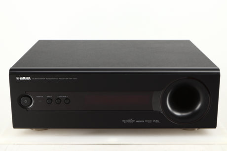 Front view of a used Yamaha SR-300 Integrated Receiver in a black finish