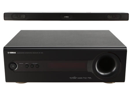 Front view of a used Yamaha YHT-S400 Home Theatre System in a black finish