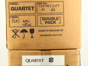 Heybrook Quartet Loudspeakers - Black/Walnut & Stands - Image 13