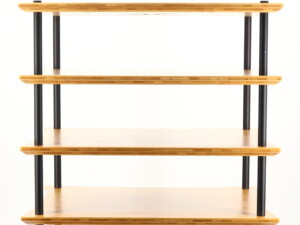 Quadraspire Q4 EVO 5 Shelf Hifi Support - Natural Bamboo / Black Legs