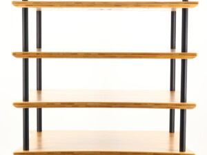 Quadraspire Q4 EVO 5 Shelf Hifi Support - Natural Bamboo / Black Legs - Image 4