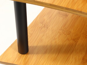 Quadraspire Q4 EVO 5 Shelf Hifi Support - Natural Bamboo / Black Legs - Image 7